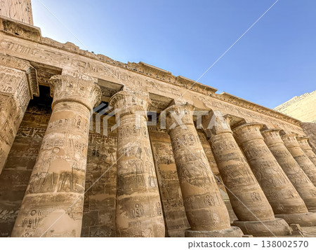 Medinet Habu, the mortuary temple of Ramesses III, located on the west bank of Luxor, Egypt. Medinet Habu, the mortuary temple of Ramesses III, located on the west bank of Luxor, Egypt. 138002570