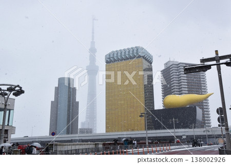 東京淺草雪景 138002926