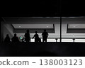 Silhouette inside the office 138003123