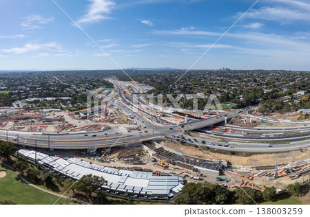 North East Link Under Construction in Melbourne Australia North East Link Under Construction in Melbourne Australia 138003259