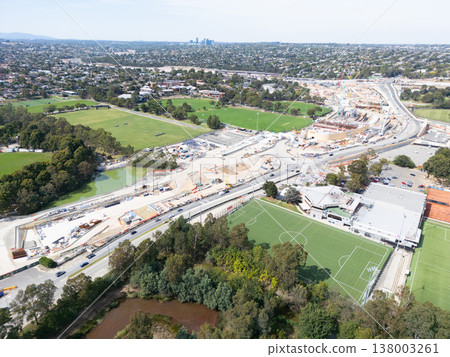 North East Link Under Construction in Melbourne Australia North East Link Under Construction in Melbourne Australia 138003261