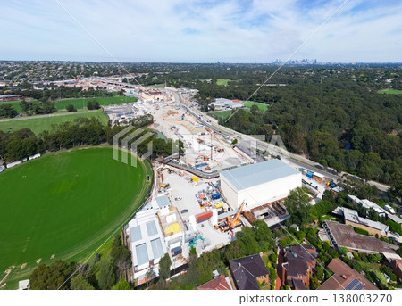 North East Link Under Construction in Melbourne Australia North East Link Under Construction in Melbourne Australia 138003270