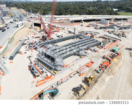 North East Link Under Construction in Melbourne Australia North East Link Under Construction in Melbourne Australia 138003311