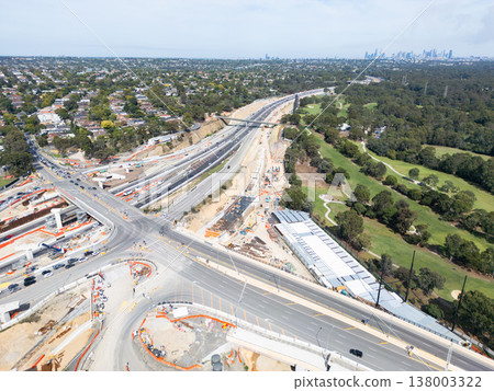 North East Link Under Construction in Melbourne Australia North East Link Under Construction in Melbourne Australia 138003322