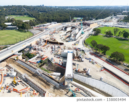North East Link Under Construction in Melbourne Australia North East Link Under Construction in Melbourne Australia 138003494