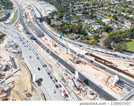 North East Link Under Construction in Melbourne Australia North East Link Under Construction in Melbourne Australia 138003507