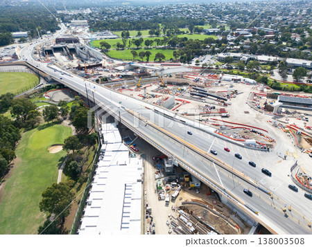 North East Link Under Construction in Melbourne Australia North East Link Under Construction in Melbourne Australia 138003508