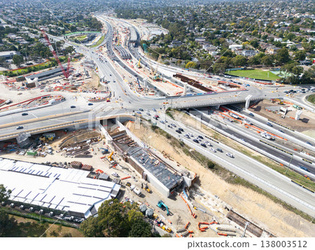 North East Link Under Construction in Melbourne Australia North East Link Under Construction in Melbourne Australia 138003512