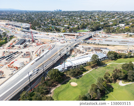 North East Link Under Construction in Melbourne Australia North East Link Under Construction in Melbourne Australia 138003515