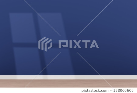 Background material_Simple room_Window light_Navy Background material_Simple room_Window light_Navy 138003603