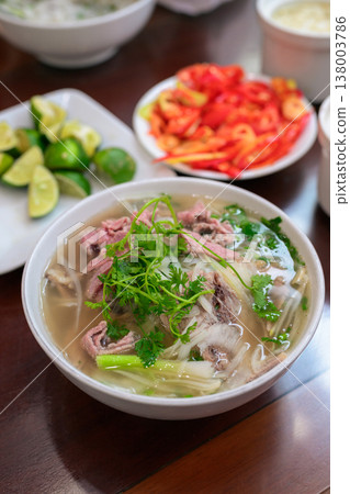 Vietnamese Beef Pho Noodle Soup in Hanoi Vietnam Vietnamese Beef Pho Noodle Soup in Hanoi Vietnam 138003786