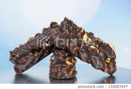 chocolate-covered nut cookies 138003947