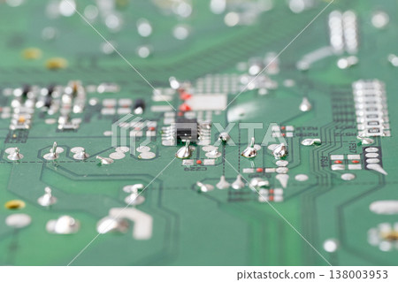 photo of an electronic circuit board 138003953