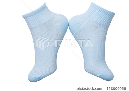 A photo of blue socks isolated A photo of blue socks isolated 138004066