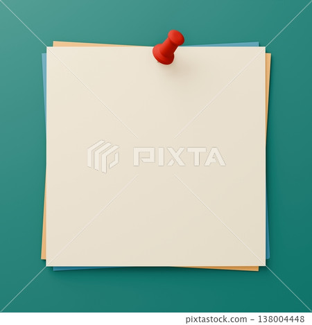 3D 背景材料_圖釘_紙_彩色 138004448