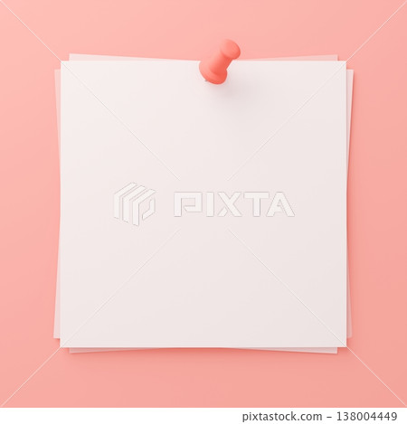 3D背景材料_thumbtack_paper_pink 3D背景材料_thumbtack_paper_pink 138004449