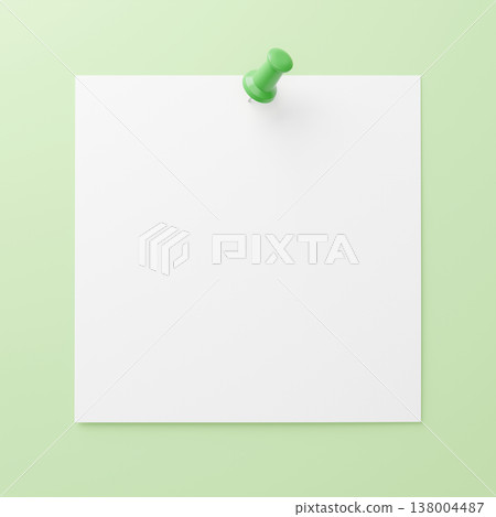 3D背景材質_圖釘_紙_淺綠色 3D背景材質_圖釘_紙_淺綠色 138004487