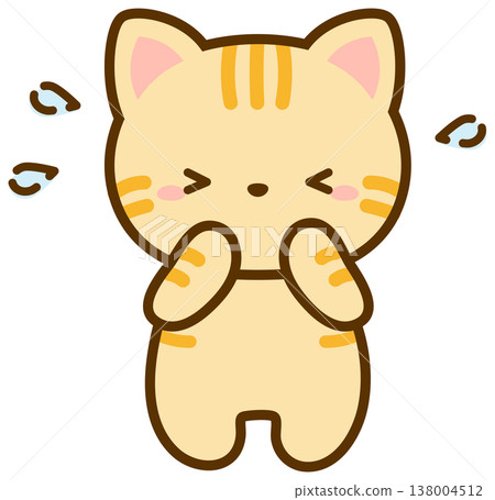 A confused cat, an orange tabby cat A confused cat, an orange tabby cat 138004512