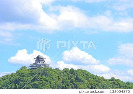 愛知縣犬山市的國寶犬山城風景 愛知縣犬山市的國寶犬山城風景 138004870
