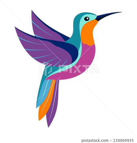 hummingbird isolated on white 138004935