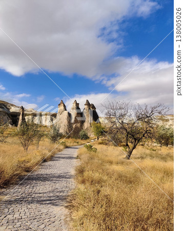 beautiful mountain scenery in the city Cappadocia in Turkey 138005026