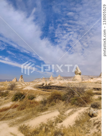 beautiful mountain scenery in the city Cappadocia in Turkey 138005029