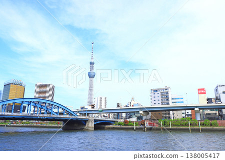Scenery of Tokyo Sky Tree and Komagata Bridge, Sumida Ward, Tokyo Scenery of Tokyo Sky Tree and Komagata Bridge, Sumida Ward, Tokyo 138005417