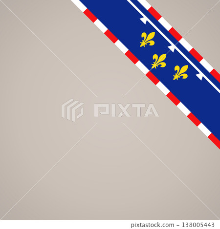 Corner ribbon flag of Centre-Val de Loire Corner ribbon flag of Centre-Val de Loire 138005443