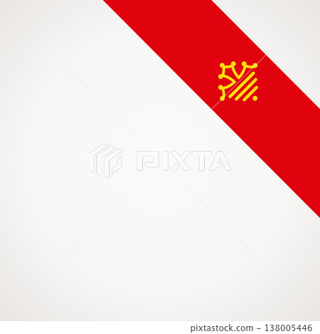 Corner ribbon flag of Occitania Corner ribbon flag of Occitania 138005446