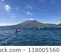 Sakurajima as seen from a ship 138005560
