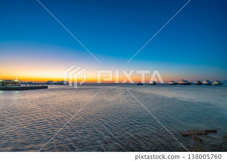 Sunrise over the Red Sea in Hurghada Egypt 138005760