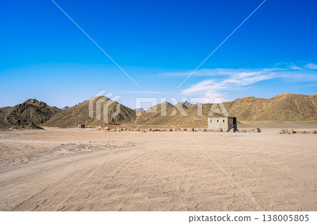 Bedouin Village in the Desert Landscape of Hurghada, Egypt Bedouin Village in the Desert Landscape of Hurghada, Egypt 138005805