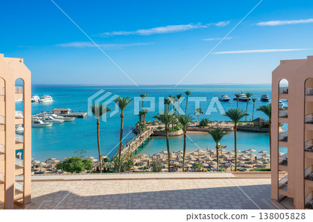 Scenic View of Hurghada Resort Beach and Marina in Egypt Scenic View of Hurghada Resort Beach and Marina in Egypt 138005828