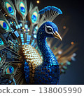 Cybernetic Peacock: A Digital Masterpiece 138005990