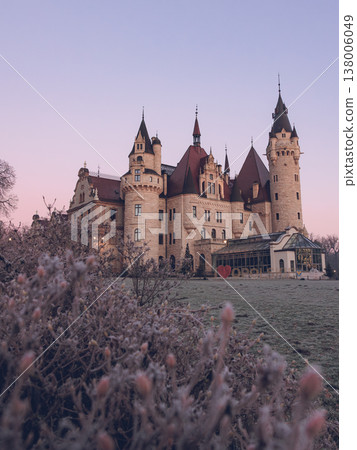 Beautiful European castles illuminated by the winter morning sun Beautiful European castles illuminated by the winter morning sun 138006049