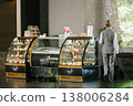 Relaxing Lobby Area With Baked Goods. Serene Hotel Setting Showcasing Cakes And Sandwiches 138006284
