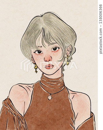 fashion portrait of young woman 138006366