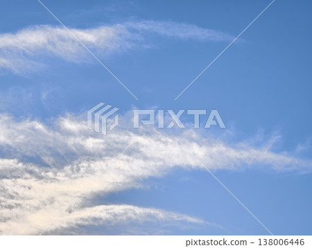 Beautiful Cirrus Cloud Formation Blue Sky Landscape 138006446