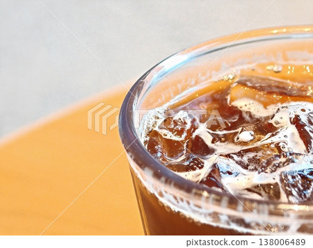 Iced Coffee Corner View Ice and Cream Foam 138006489