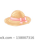 Straw Summer Beach Hat With Ribbon 138007316