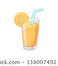 glass of fresh orange juice 138007492