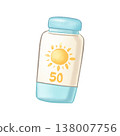 SPF 50 Sunscreen Bottle Summer Protection 138007756