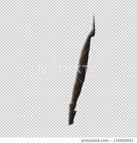 Realistic paper burnt stroke, charred overlay paper side with ash vector illustration isolated on transparent background Realistic paper burnt stroke, charred overlay paper side with ash vector illustration isolated on transparent background 138008881