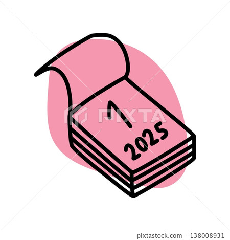 Doodle calendar schedule icon hand drawn with thin line and colorful blob Doodle calendar schedule icon hand drawn with thin line and colorful blob 138008931