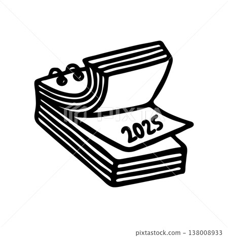 Doodle calendar schedule icon hand drawn with black line in freehand style Doodle calendar schedule icon hand drawn with black line in freehand style 138008933