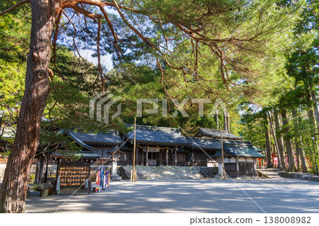 水無神宮的主殿和庭院,飛驒一之宮市(岐阜縣) 水無神宮的主殿和庭院,飛驒一之宮市(岐阜縣) 138008982