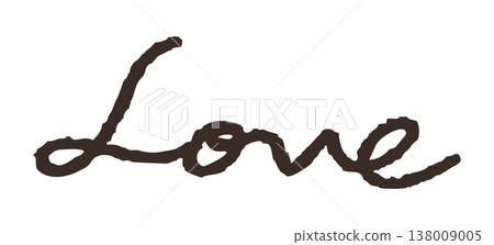 Stylish, handwritten-style calligraphy lettering for "Love" Stylish, handwritten-style calligraphy lettering for "Love" 138009005