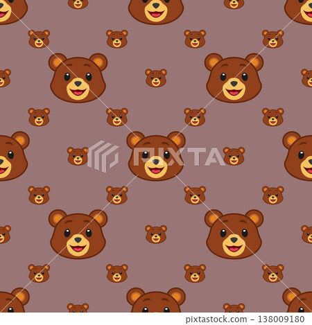 Vector seamless pattern of a bear 138009180