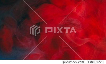 Underwater paint. Spill mix cloud. Defocused red blue color shimmer splash bright vapor texture spreading on abstract art background. Underwater paint. Spill mix cloud. Defocused red blue color shimmer splash bright vapor texture spreading on abstract art background. 138009229