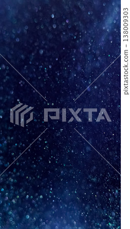 Defocused glitter texture. Blue background. Cosmic vibrant purple color glimmer bright dazzle flow on acrylic art bokeh light abstraction. 138009303
